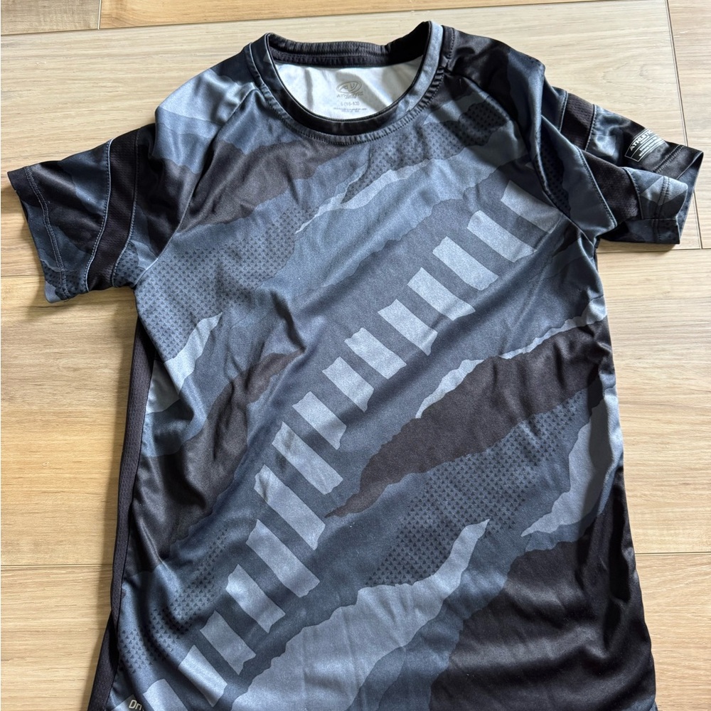 Boys Black and Gray Camouflage T-Shirt